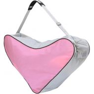 LIOOBO Unisex Ice Skate Bag Mesh Cloth Tote Bag Skating Triangle Shoulder Bag for Roller Skates Inline Skates Pink