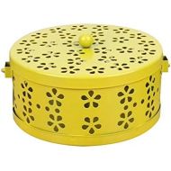 인센스스틱 LIOOBO Mosquito Coil Holder Retro Portable Mosquito Incense Burner Box for Home and Camping Yellow