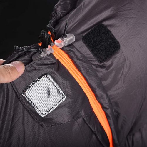  LIOOBO Outdoor Winter Camping Hunting Thickened Cotton Sleeping Bag(Black)