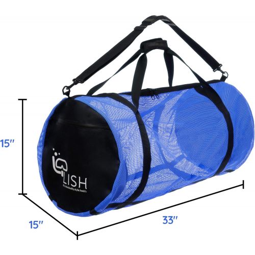  [아마존베스트]LISH Mesh Dive Bag - XL Multi-Purpose Equipment Diving Duffle Gear Tote, Ideal for Scuba, Snorkeling, Surfing and More