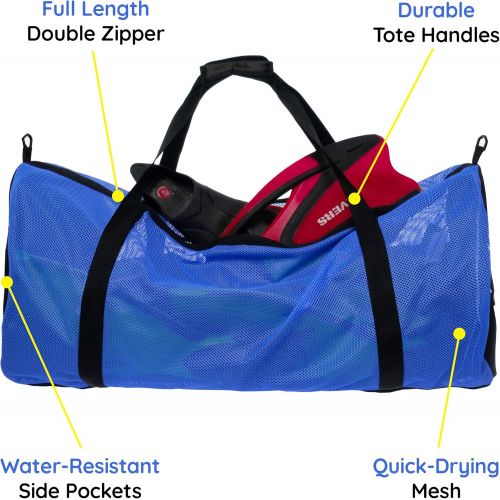  [아마존베스트]LISH Mesh Dive Bag - XL Multi-Purpose Equipment Diving Duffle Gear Tote, Ideal for Scuba, Snorkeling, Surfing and More