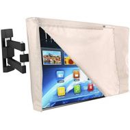 [아마존베스트]Lish Outdoor TV Cover with Front Flap Weatherproof Material (20 - 24, Beige)