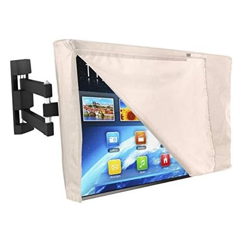  [아마존베스트]Lish Outdoor TV Cover with Front Flap Weatherproof Material (20 - 24, Beige)