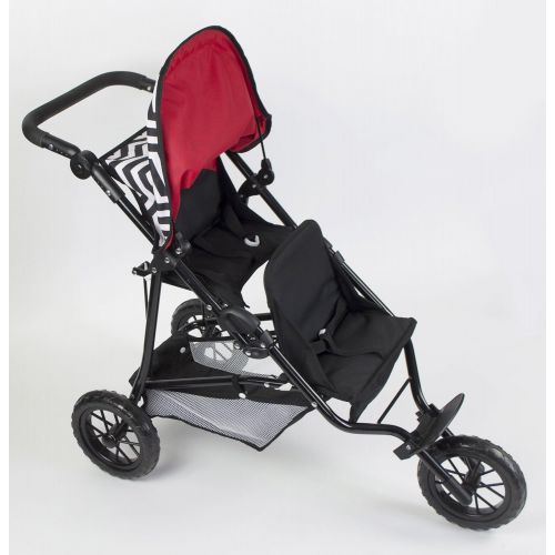  Little rose Deluxe Double Jogger Doll Twin Stroller Adjustable Handle High Quality Performance