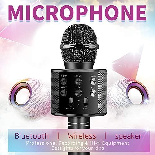  [아마존베스트]Littlefun SUGOO Super Wireless Bluetooth Microphone Birthday Home Party Best Gift