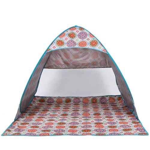  LIUFENGLONG Beach Tent Floral Printing Pop Up Sunshade Beach Tent Portable Sun Shelter 2 Person Canopy Tent For Camping Fishing Hiking Picnicing Outdoor Ultralight Canopy Cabana Tents With Car