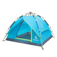 LIUFENGLONG Beach Tent Outdoor Automatic Hydraulic Tent Camping Holiday Easy To Install Portable Three-in-one Double Camping Tent Hiking Travel Beach Holiday Sunscreen Sun Protection UV Waterp