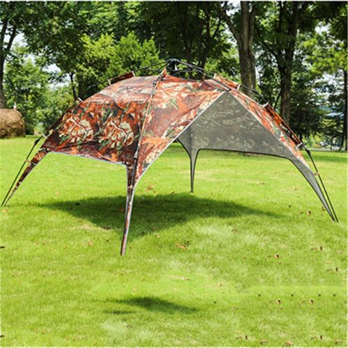  LIUFENGLONG Beach Tent Camping Beach Holiday Sunshade UV Protection Tent Easy Installation Disassembly Automatic Waterproof Hydraulic Tent 3-4 People Friends Party BBQ Mountaineering Travel Ea