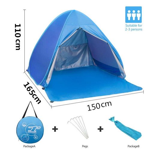  LIUFENGLONG Beach Tent Outdoor Camping Free Build Speed Relaxation Holiday Tent Hydraulic Suitable For 2-3 People 3 Seasons Lightweight Waterproof Tent Family Sports Hiking Hiking Friends Part