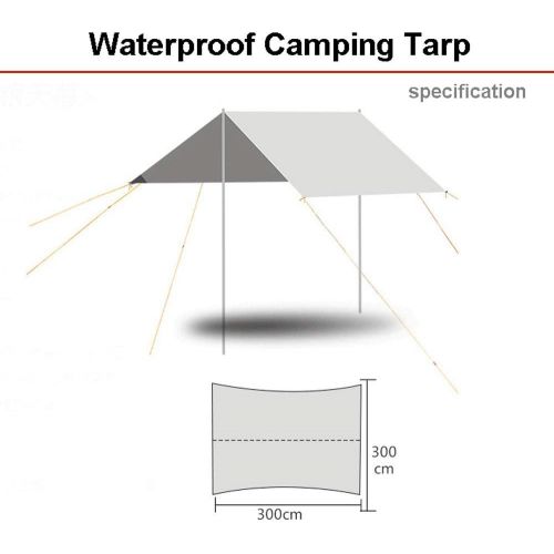  LIUFS 2 Pcs Waterproof Camping Tarp, Portable Lightweight Hammock Rain Fly Camping Tarp for 5-8 People Multifunctional Sun Shelter Mat for Camping Hiking Backpacking, Sapphire Blue