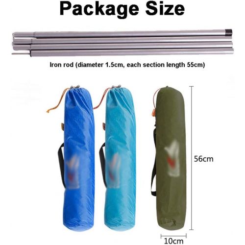  LIUFS 2 Pcs Waterproof Camping Tarp, Portable Lightweight Hammock Rain Fly Camping Tarp for 5-8 People Multifunctional Sun Shelter Mat for Camping Hiking Backpacking, Sapphire Blue