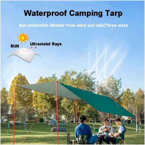 LIUFS Lightweight Waterproof Camping Tarp Sunshade, 15 x 18ft Large Tent Tarp with Storage Bag for Camping, Backpacking and Outdoor Adventure Anti-UV Camping Tarp