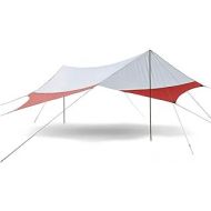 LIUFS Hammock Rain Fly Tent Tarp，6 Corner Lightweight Waterproof Camping Tarp for Camping Outdoor Travel 1311ft,1715ft Multifunctional Tent Tarp, with Storage Bag