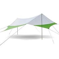 LIUFS Hammock Rain Fly Tent Tarp，6 Corner Lightweight Waterproof Camping Tarp for Camping Outdoor Travel 1311ft,1715ft Multifunctional Tent Tarp