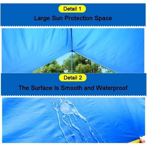  LIUFS Waterproof Camping Tarp - 9.84ft x 9.84ft Lightweight and Compact Defender Tarp Multifunctional Windproof Tent Tarp for Camping, Hiking and Outdoor Adventure