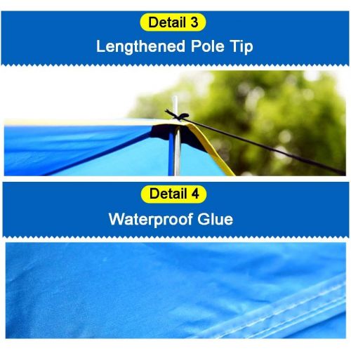  LIUFS Waterproof Camping Tarp - 9.84ft x 9.84ft Lightweight and Compact Defender Tarp Multifunctional Windproof Tent Tarp for Camping, Hiking and Outdoor Adventure