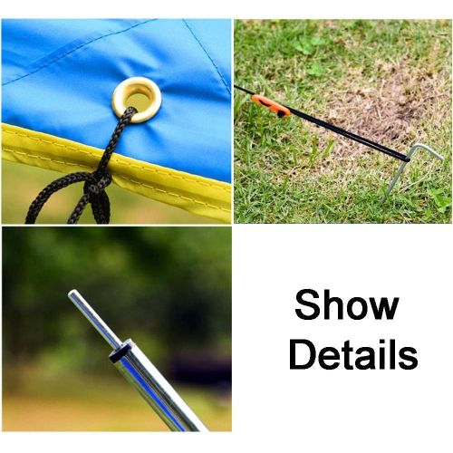  LIUFS Waterproof Camping Tarp - 9.84ft x 9.84ft Lightweight and Compact Defender Tarp Multifunctional Windproof Tent Tarp for Camping, Hiking and Outdoor Adventure