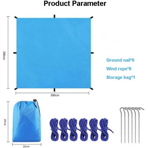  LIUFS Waterproof Camping Tarp, Multifunction Camping Tent Tarps for Camping Hiking Survival Gear Lightweight Compact Sun Shelter Mat for 3-4 People