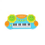 LIUFS-Piano Childrens Keyboard Toy Piano Drums In One Puzzle Music Early Education Multiple Colors (color : Blue-Battery style)
