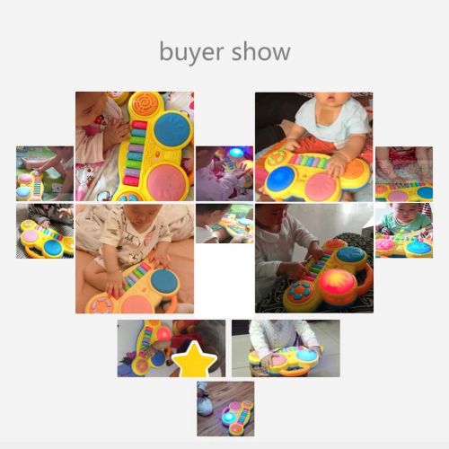  LIUFS-Piano Keyboard Player Drum Beginner Small Piano Girl Early Education Puzzle Childrens Toys (color : Yellow)