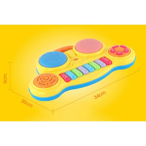  LIUFS-Piano Keyboard Player Drum Beginner Small Piano Girl Early Education Puzzle Childrens Toys (color : Yellow)