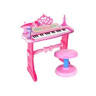 LIUFS-Piano Beginner Childrens Keyboard Music Rechargeable With Microphone Two Colors Optional (Color : Pink-L)