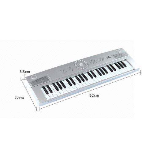  LIUFS-Piano Childrens Keyboard 49-key English Version Of The Multi-function Introduction Teaching Puzzle Enlightenment Toys (Color : Gray-49 keys)