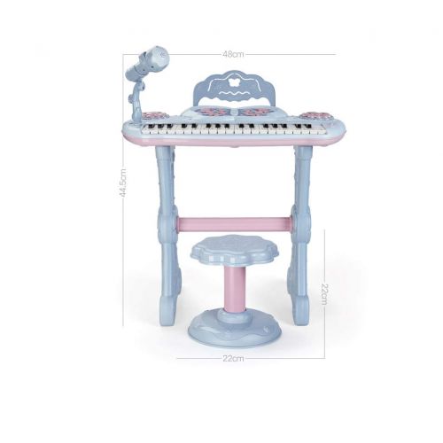  LIUFS-Piano Childrens Keyboard Playing Music Piano Multi-function Toy Gift (Color : Blue-L)