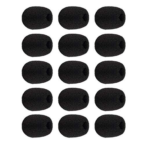  [아마존베스트]JZZJ 15 x Lapel Headset Microphone Windscreen Foam Microphone Cover Mini Size