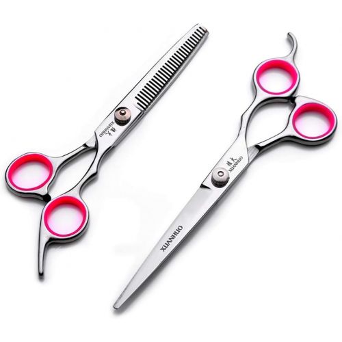  LIUWEINN Pet Scissors, 7-inch Professional Puppy Shearing Scissors Set, Hairdressing Scissors Beauty kit