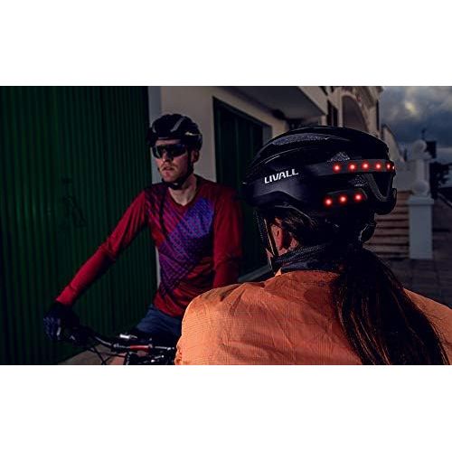  LIVALL riding LIVALL MT1 Smart Bike Helmet,Cycling Mountain Bluetooth Helmet,Bluetooth Speakers,Wireless Turn Signals Tail Lights,Walkie-Talkie,SOS Alert,Up to 12hrs Working time Certified and L