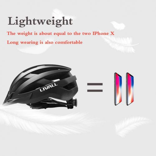  LIVALL riding LIVALL MT1 Smart Bike Helmet,Cycling Mountain Bluetooth Helmet,Bluetooth Speakers,Wireless Turn Signals Tail Lights,Walkie-Talkie,SOS Alert,Up to 12hrs Working time Certified and L