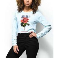 LIVE NATION Halsey Rose Light Blue Long Sleeve Crop T-Shirt