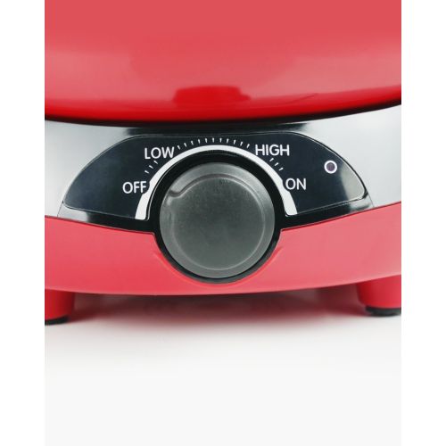  LIVEN Liven HG-S480A Dual Sided Electric Hot Pot with Divider, Shaba Shabu Non-stick, 1200W, Red