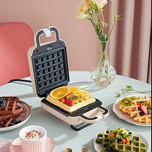  [아마존베스트]Liven C-2 Single Mini Waffle Maker, Sandwich Maker,Donuts Maker 3-in-1 Waffle Iron，Paninis Press Grill Detachable Non-stick Coating，breakfast maker （Pink） …