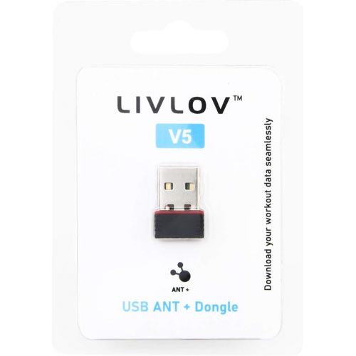  LIVLOV LIVL0V V5 USB ANT+ Dongle for Garmin Fitness Devices, USB ANT Stick Compatible with Zwift TrainerRoad Wahoo Cycleops Trainer Rouvy TacX Sufferfest PerfPRO