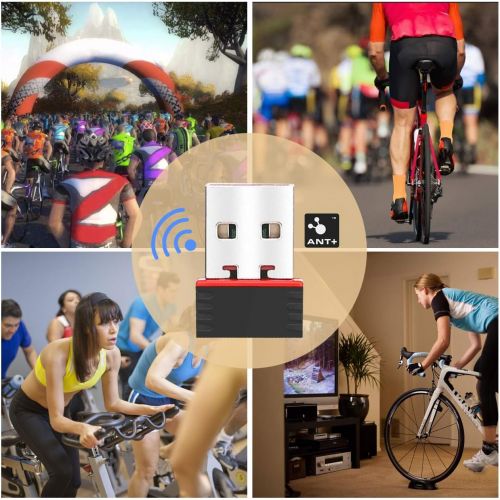  LIVLOV LIVL0V V5 USB ANT+ Dongle for Garmin Fitness Devices, USB ANT Stick Compatible with Zwift TrainerRoad Wahoo Cycleops Trainer Rouvy TacX Sufferfest PerfPRO