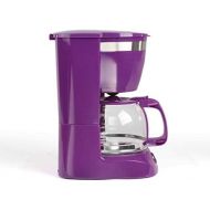 LIVOO Kaffeemaschine Lila mit Glaskanne fuer 12 Tassen Warmhaltefunktion (Kaffeeautomat, Kaffeeloeffel, Automatische Abschaltung, Wasserstandsanzeige)