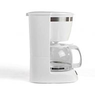 LIVOO Kaffeemaschine Weiss mit Glaskanne fuer 12 Tassen Warmhaltefunktion (Kaffeeautomat, Kaffeeloeffel, Automatische Abschaltung, Wasserstandsanzeige)