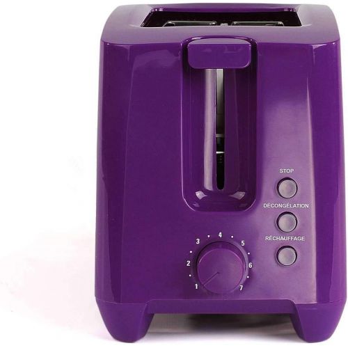  LIVOO Toaster Lila mit Kruemelschublade Regelbarer Thermostat (Manuelle Abschaltung, 750 Watt, 2 Toastschlitze)