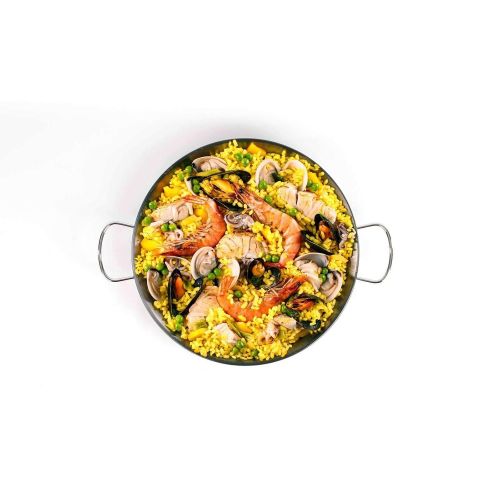  LIVOO Paellapfanne Induktion 36 cm Bratpfanne Paella Pfanne (Servierpfanne, Induktionsgeeignet, Carbonstahl, Antihaftbeschichtung)