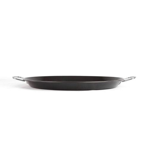  LIVOO Paellapfanne Induktion 46 cm Bratpfanne Grosse Paella Pfanne (Servierpfanne, Induktionsgeeignet, Carbonstahl, Antihaftbeschichtung)