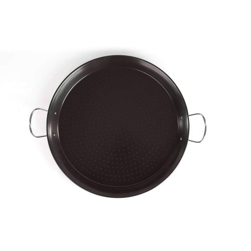  LIVOO Paellapfanne Induktion 46 cm Bratpfanne Grosse Paella Pfanne (Servierpfanne, Induktionsgeeignet, Carbonstahl, Antihaftbeschichtung)