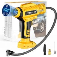 Cordless Tire Inflator Air Compressor Compatible with Dewalt 20V Max Battery, 150PSI Portable Handheld Air Pump with Digital Pressure Gauge for Cars Motorcycles Bikes Sport Balls(Battery Not Included)