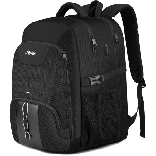  [아마존베스트]LIWAG Extra Large Backpack for Men,Durable Travel Laptop Backpack Gifts for Women Men with USB Charging Port,TSA Friendly Big Business Computer Bag College School Bookbags Fit 17 Inch La