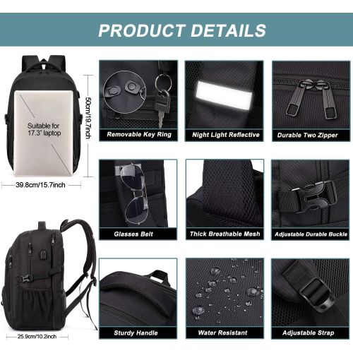  [아마존베스트]LIWAG Extra Large Backpack for Men,Durable Travel Laptop Backpack Gifts for Women Men with USB Charging Port,TSA Friendly Big Business Computer Bag College School Bookbags Fit 17 Inch La