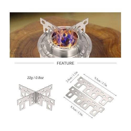  Lixada Titanium Alcohol Stove Rack Cross Stand Outdoor Camping Stove Stand Support Rack