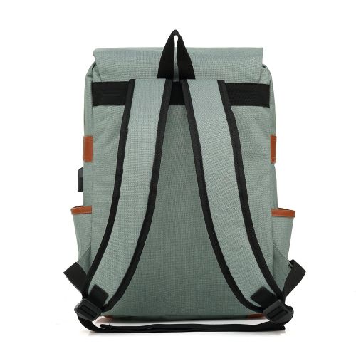  LIZAIDA MENENDEZ Fashion Trend Backpack For Teen Girls Boys,LIQING Preppy Style Unisex Waterproof Oxford School Backpack Student Daypack Rucksack College School Bag Laptop Backpack (Light green USB