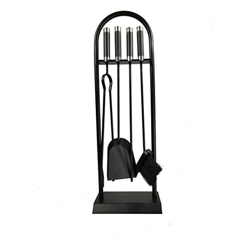  Lizh Lizh Metalwork Lizh Metalwork 5 Pieces Black Steel Fireplace Toolset