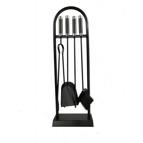  Lizh Lizh Metalwork Lizh Metalwork 5 Pieces Black Steel Fireplace Toolset